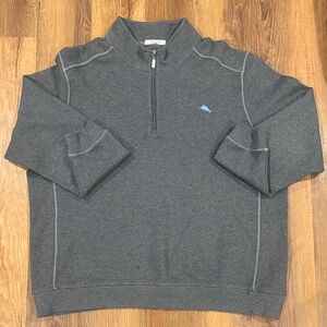 Tommy Bahama Men’s Grey Half-Zip Pullover Sweater (Size: XXXL)(EUC)
